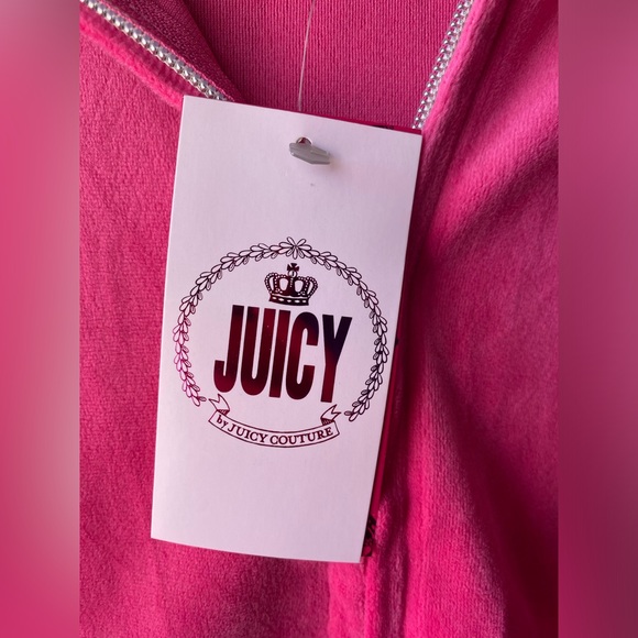 Juicy velour hoodie jacket size L Barbie Barbiecore NEW - Picture 3 of 7